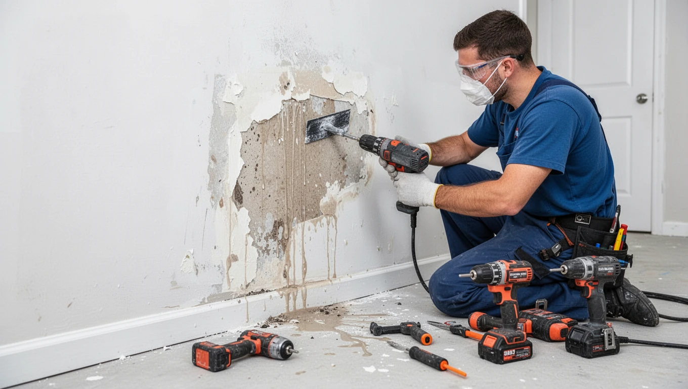 Wall Water Damage Repair