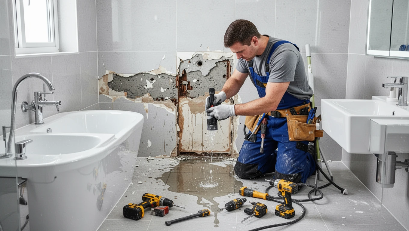 Bathroom Water Damage Repair